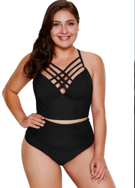 Midnight Magic Two Piece Plus Size Swimsuit