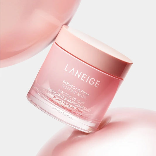 LANEIGE Bouncy and Firm Sleeping Mask: Revitalize, Smooth, Peony & Collagen Complex, Barrier-Boosting Hydration