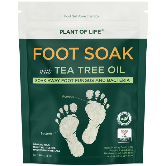 Plant of Life Tea Tree Oil Foot Soak with Epsom Salt | Fungus & Odor 16 oz